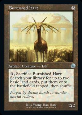 naokuroshop MTG [BRR][008][茶][U][EN][つややかな雄鹿/Burnished Hart]（foil） NM