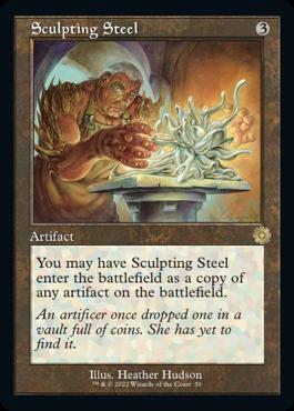 naokuroshop MTG [BRR][050][茶][R][EN][彫り込み鋼/Sculpting Steel]（foil） NM