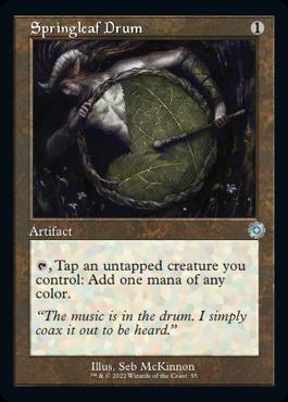 naokuroshop MTG [BRR][055][茶][U][EN][バネ葉の太鼓/Springleaf Drum]（foil） NM