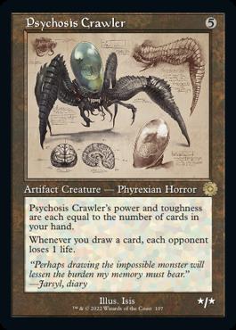 naokuroshop MTG [BRR][107][茶][R][EN][精神の病を這うもの/Psychosis Crawler]（foil） NM