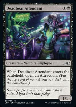 naokuroshop MTG [UNF][069][黒][C][EN][Deadbeat Attendant]（foil） NM