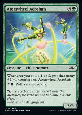 naokuroshop MTG [UNF][130][緑][C][EN][Atomwheel Acrobats]（foil） NM