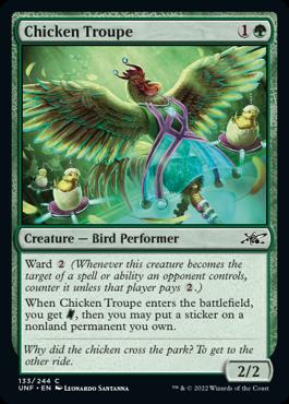 naokuroshop MTG [UNF][133][緑][C][EN][Chicken Troupe]（foil） NM