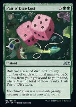 naokuroshop MTG [UNF][149][緑][U][EN][Pair o' Dice Lost]（foil） NM