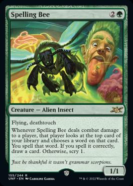 naokuroshop MTG [UNF][155][緑][R][EN][Spelling Bee]（どんぐりスタンプ）（foil） NM