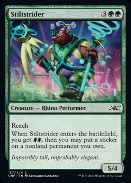 naokuroshop MTG [UNF][157][緑][C][EN][Stiltstrider]（foil） NM