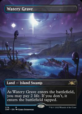 naokuroshop MTG [UNF][278][土][R][EN][湿った墓/Watery Grave]（foil） NM