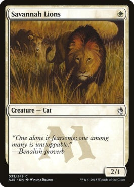 naokuroshop MTG [A25][033][白][C][EN][サバンナ・ライオン/Savannah Lions] NM