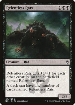 naokuroshop MTG [A25][105][黒][C][EN][執拗なネズミ/Relentless Rats] NM