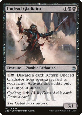 naokuroshop MTG [A25][112][黒][U][EN][アンデッドの剣闘士/Undead Gladiator] NM