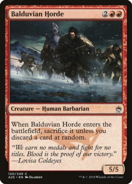 naokuroshop MTG [A25][120][赤][C][EN][バルデュヴィアの大軍/Balduvian Horde] NM