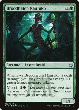 naokuroshop MTG [A25][162][緑][U][EN][大群を産むナントゥーコ/Broodhatch Nantuko] NM