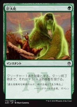 naokuroshop MTG [A25][172][緑][C][JP][巨大化/Giant Growth] NM