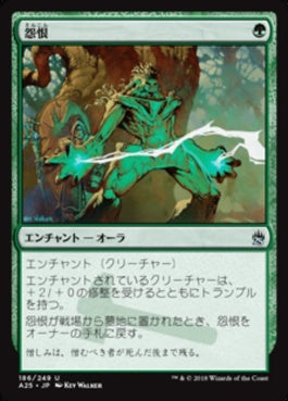 naokuroshop MTG [A25][186][緑][U][JP][怨恨/Rancor] NM