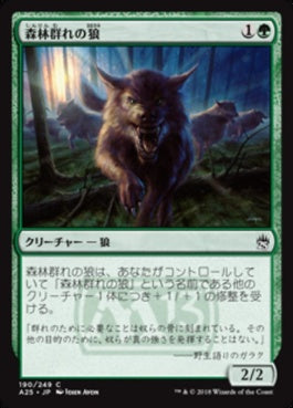 naokuroshop MTG [A25][190][緑][C][JP][森林群れの狼/Timberpack Wolf] NM