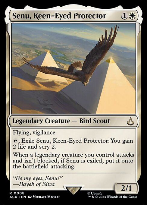 naokuroshop MTG [ACR][0008][白][R][EN][鋭い目の守護者、セヌ/Senu, Keen-Eyed Protector]（foil） NM