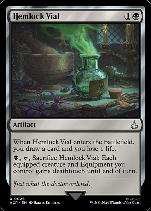 naokuroshop MTG [ACR][0026][黒][U][EN][毒人参の薬瓶/Hemlock Vial]（foil） NM