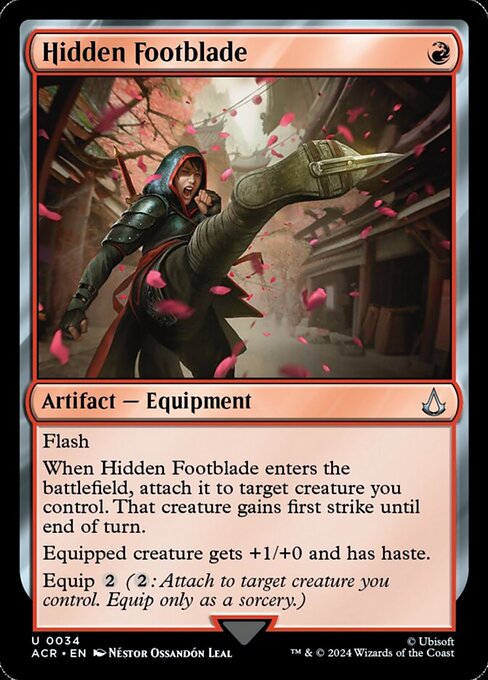 naokuroshop MTG [ACR][0034][赤][U][EN][仕込みブレードブーツ/Hidden Footblade]（foil） NM