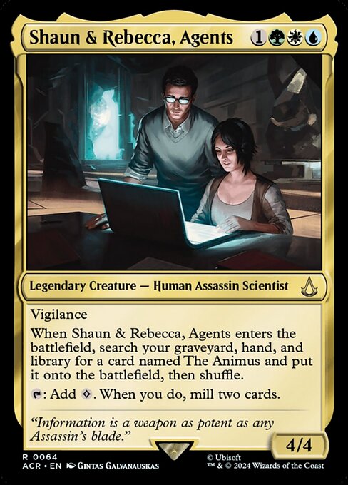 naokuroshop MTG [ACR][0064][多][R][EN][団員、ショーンとレベッカ/Shaun & Rebecca, Agents]（foil） NM