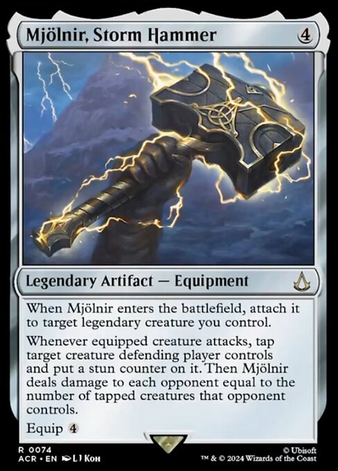 naokuroshop MTG [ACR][0074][茶][R][EN][嵐の鎚、ミョルニル/Mjölnir, Storm Hammer]（foil） NM