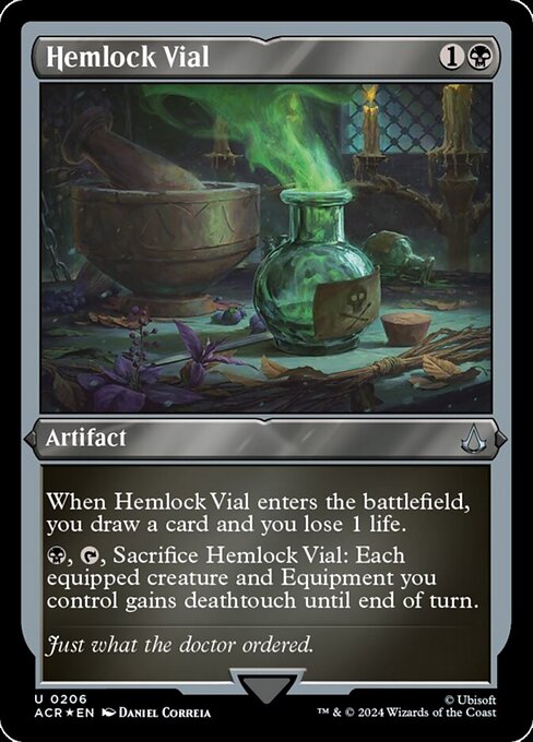 naokuroshop MTG [ACR][0206][黒][U][EN][毒人参の薬瓶/Hemlock Vial] NM