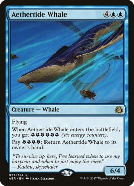 naokuroshop MTG [AER][027][青][R][EN][霊気海嘯の鯨/Aethertide Whale] NM