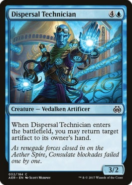 naokuroshop MTG [AER][032][青][C][EN][分散の技師/Dispersal Technician] NM