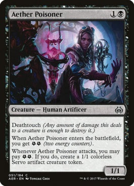 naokuroshop MTG [AER][051][黒][C][EN][霊気毒殺者/Aether Poisoner] NM