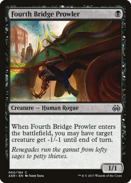 naokuroshop MTG [AER][060][黒][C][EN][第四橋をうろつく者/Fourth Bridge Prowler] NM