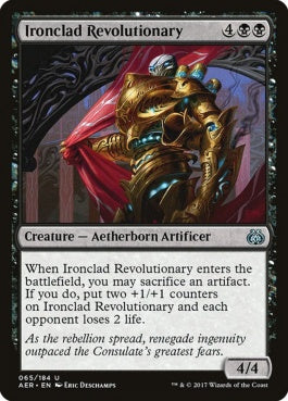 naokuroshop MTG [AER][065][黒][U][EN][鉄覆いの革命家/Ironclad Revolutionary] NM