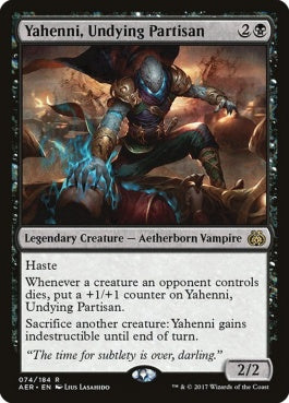 naokuroshop MTG [AER][074][黒][R][EN][不死の援護者、ヤヘンニ/Yahenni, Undying Partisan] NM