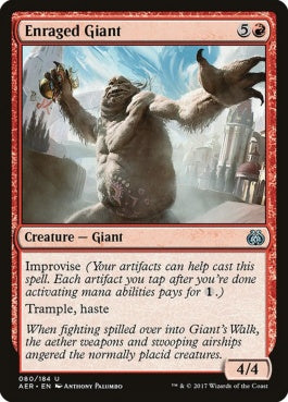 naokuroshop MTG [AER][080][赤][U][EN][怒れる巨人/Enraged Giant] NM