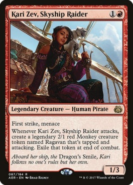 naokuroshop MTG [AER][087][赤][R][EN][航空船を強襲する者、カーリ・ゼヴ/Kari Zev, Skyship Raider] NM