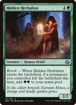 naokuroshop MTG [AER][110][緑][U][EN][隠れた薬草医/Hidden Herbalists] NM