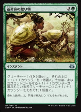 naokuroshop MTG [AER][114][緑][U][JP][造命師の贈り物/Lifecrafter's Gift] NM