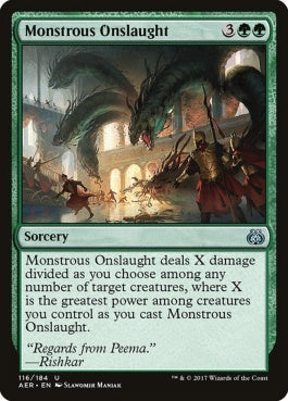 naokuroshop MTG [AER][116][緑][U][EN][巨怪の猛攻/Monstrous Onslaught] NM