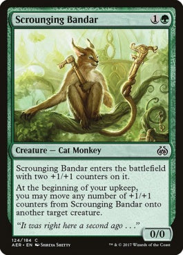 naokuroshop MTG [AER][124][緑][C][EN][たかり猫猿/Scrounging Bandar] NM