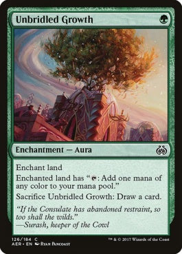 naokuroshop MTG [AER][126][緑][C][EN][枷はずれな成長/Unbridled Growth] NM