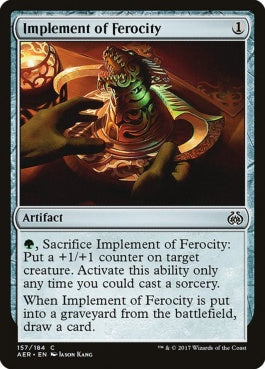 naokuroshop MTG [AER][157][茶][C][EN][獰猛器具/Implement of Ferocity] NM