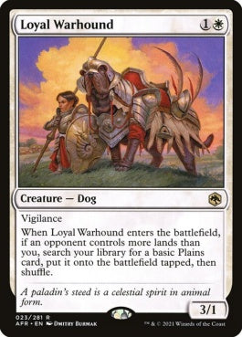 naokuroshop MTG [AFR][023][白][R][EN][忠実な軍用犬/Loyal Warhound]（foil） NM