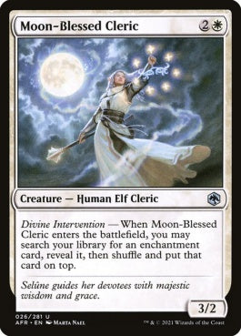 naokuroshop MTG [AFR][026][白][U][EN][月恵みのクレリック/Moon-Blessed Cleric] NM