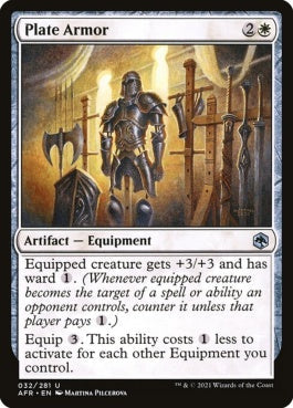 naokuroshop MTG [AFR][032][白][U][EN][板金鎧/Plate Armor]（foil） NM