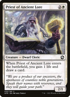 naokuroshop MTG [AFR][035][白][C][EN][古代の伝承の僧侶/Priest of Ancient Lore]（foil） NM