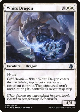 naokuroshop MTG [AFR][041][白][U][EN][ホワイト・ドラゴン/White Dragon]（foil） NM