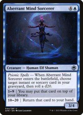 naokuroshop MTG [AFR][044][青][U][EN][精神異常のソーサラー/Aberrant Mind Sorcerer] NM