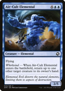 naokuroshop MTG [AFR][045][青][C][EN][大気教団の精霊/Air-Cult Elemental]（foil） NM