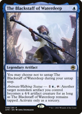 naokuroshop MTG [AFR][048][青][R][EN][ウォーターディープの黒杖/The Blackstaff of Waterdeep]（foil） NM