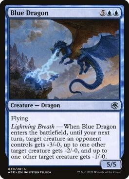 naokuroshop MTG [AFR][049][青][U][EN][ブルー・ドラゴン/Blue Dragon]（foil） NM