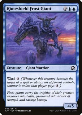 naokuroshop MTG [AFR][069][青][C][EN][霧氷盾のフロスト・ジャイアント/Rimeshield Frost Giant]（foil） NM