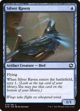 naokuroshop MTG [AFR][074][青][C][EN][シルヴァー・レイヴン/Silver Raven]（foil） NM